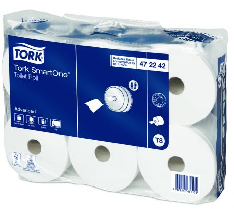 Toaletní papír TORK SmartOne 472242, 2 vrstvý, bílý, 100% celulóza