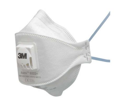 3M 9322+ skládací respirátor FFP2 s ventilkem Aura